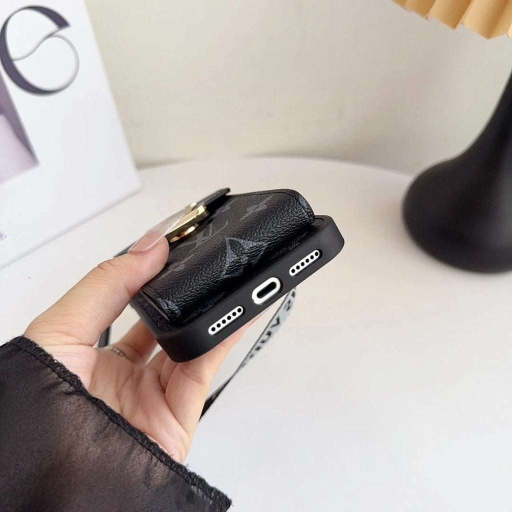Leather Wallet Card Holder Phone Case For iPhone 12-17 Series