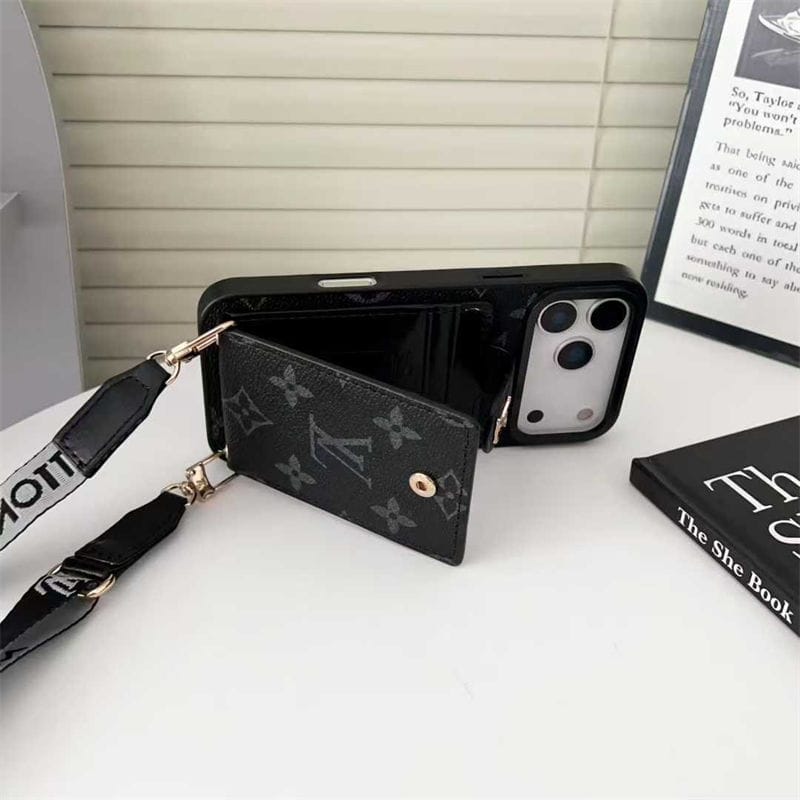 Leather Card Holder Case Crossbody for iPhone 12-17 Series