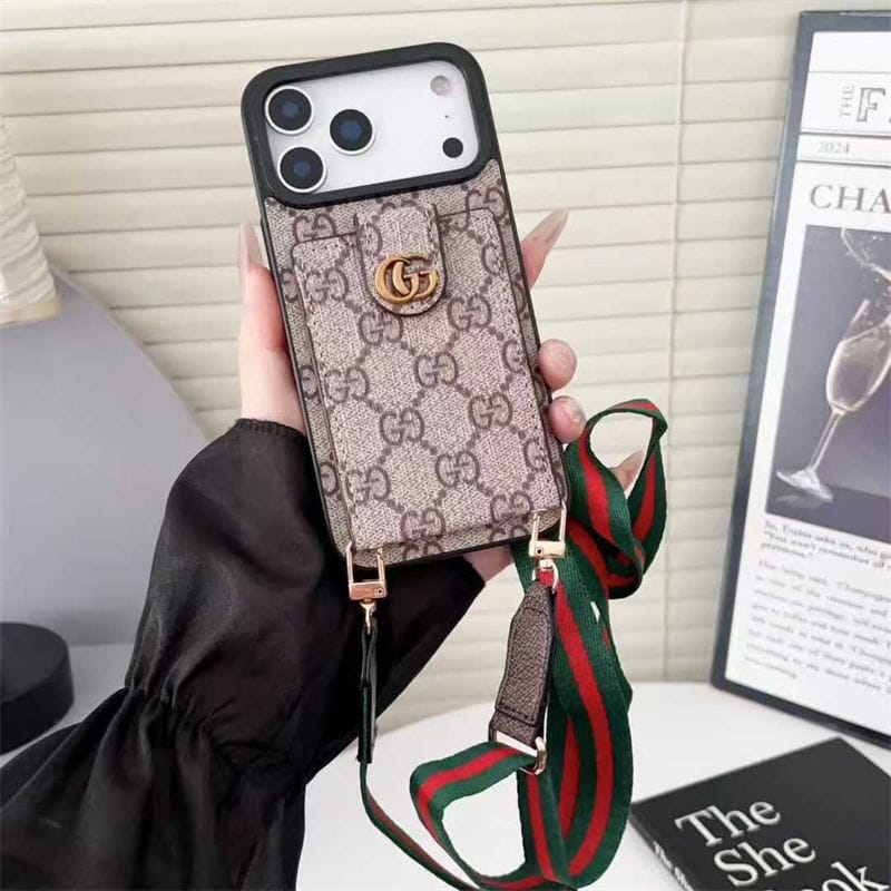 Leather Card Holder Case Crossbody for iPhone 12-17 Series