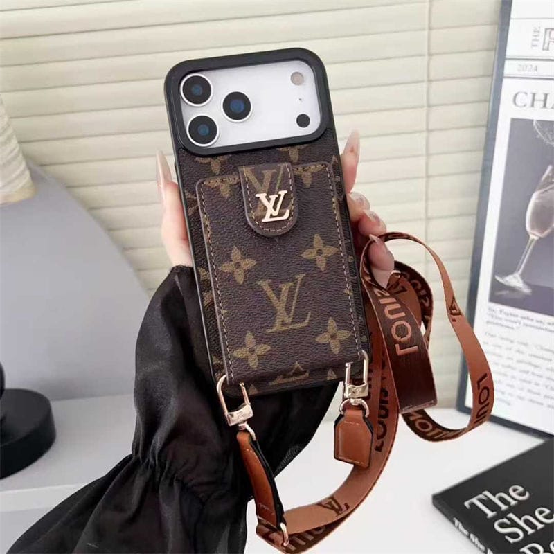 Leather Card Holder Case Crossbody for iPhone 12-17 Series