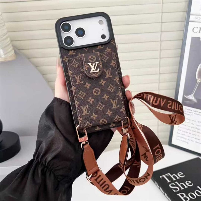 Leather Card Holder Case Crossbody for iPhone 12-17 Series