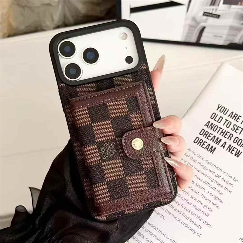 Leather Card Holder Phone Case For iPhone 12-17 Series