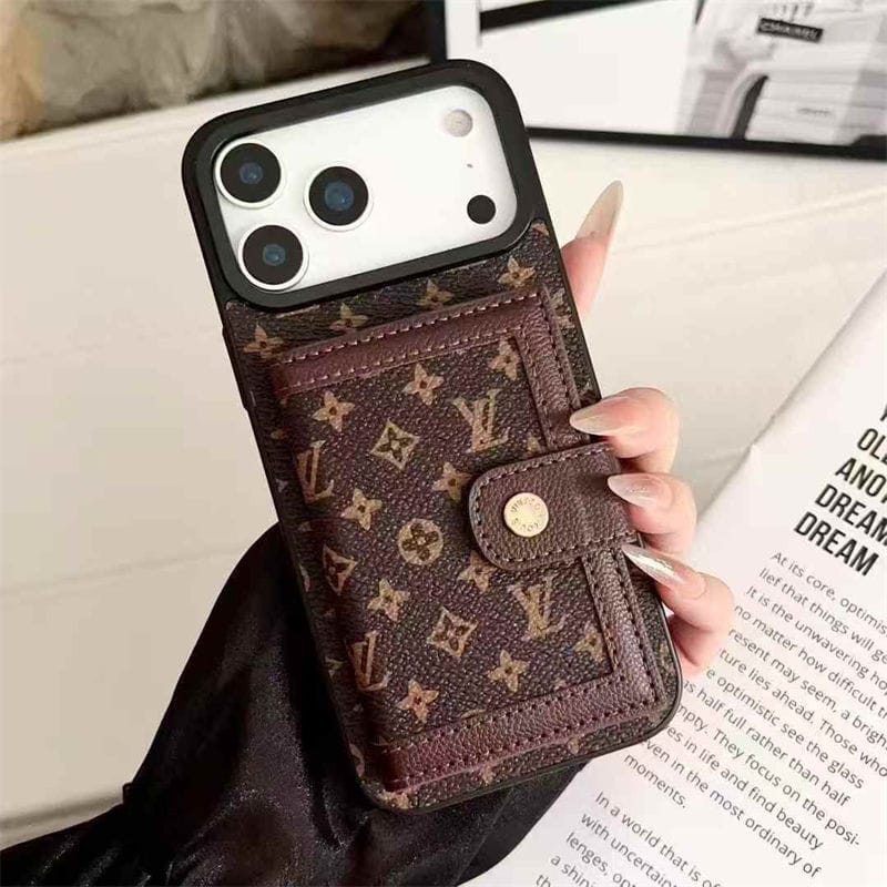 Leather Card Holder Phone Case For iPhone 12-17 Series