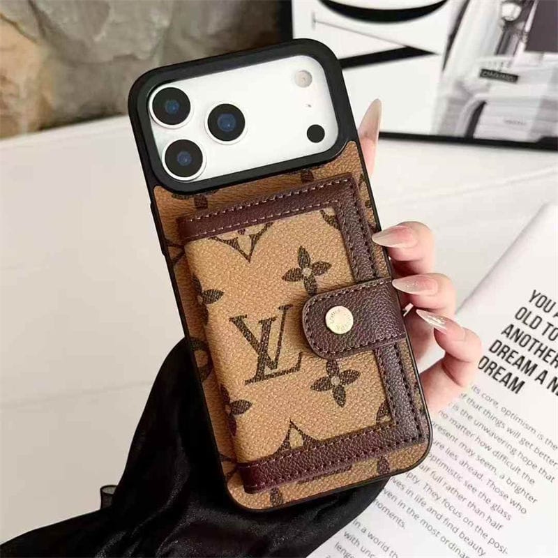 Leather Card Holder Phone Case For iPhone 12-17 Series