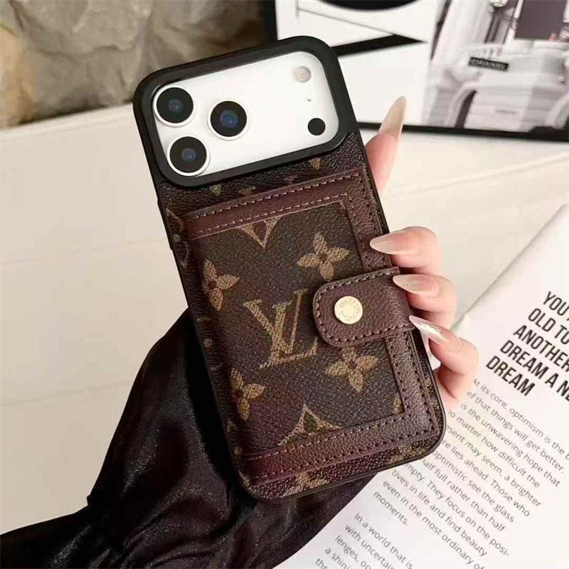 Leather Card Holder Phone Case For iPhone 12-17 Series
