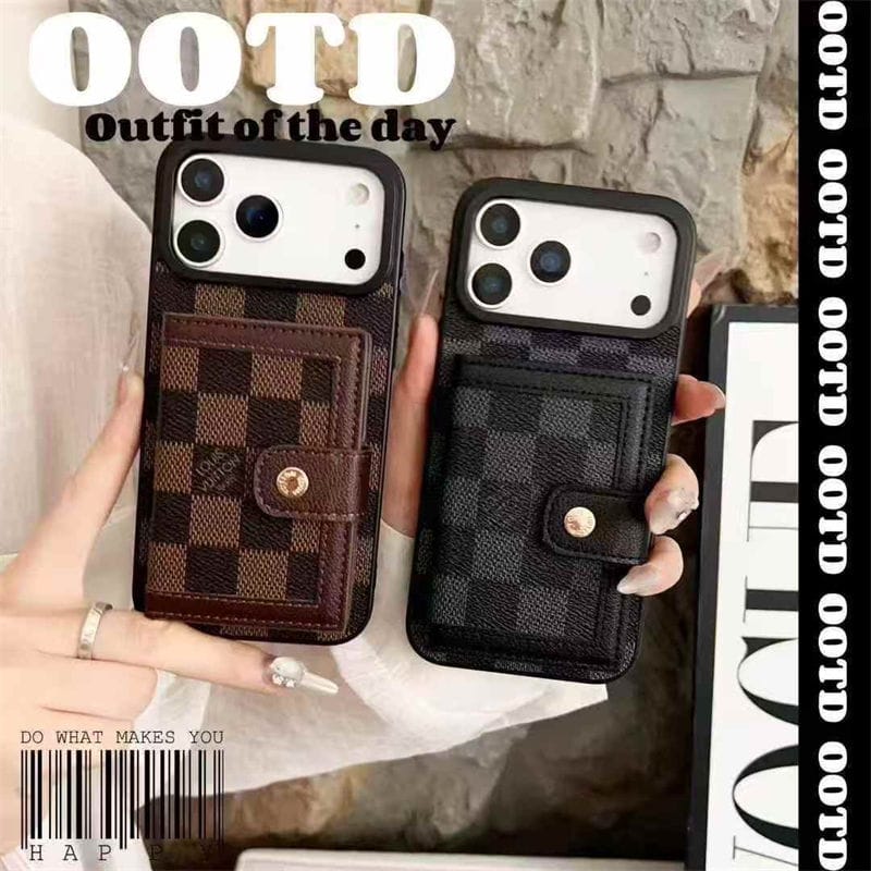 Leather Card Holder Phone Case For iPhone 12-17 Series