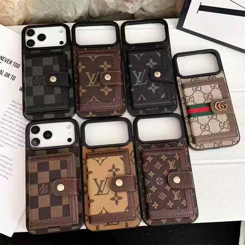 Leather Card Holder Phone Case For iPhone 12-17 Series