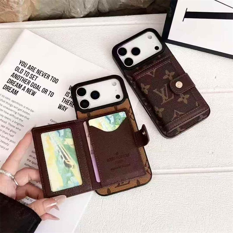 Leather Card Holder Phone Case For iPhone 12-17 Series