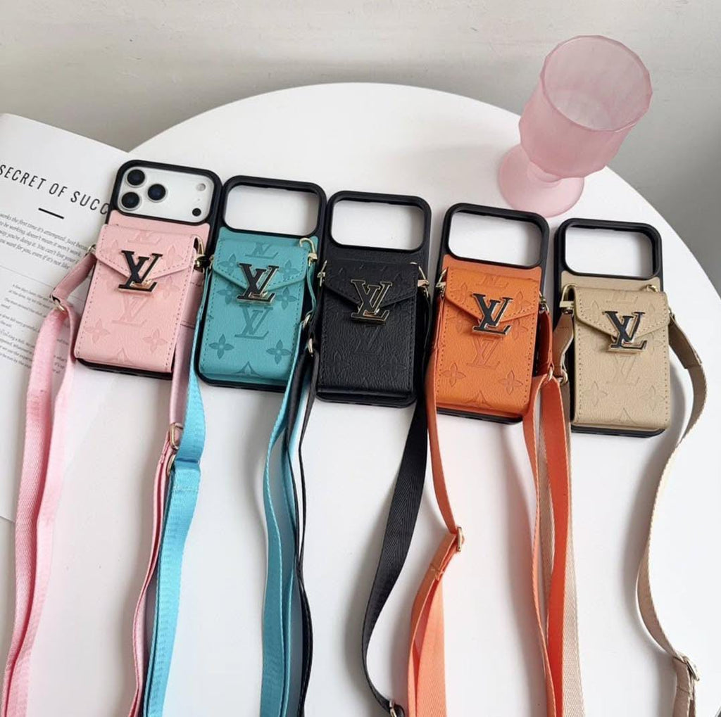 Luxury Phone Case with Card Holder For iPhone 12-17 Series