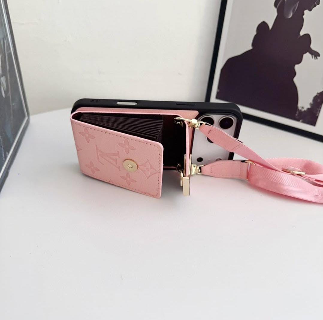 Luxury Phone Case with Card Holder For iPhone 12-17 Series