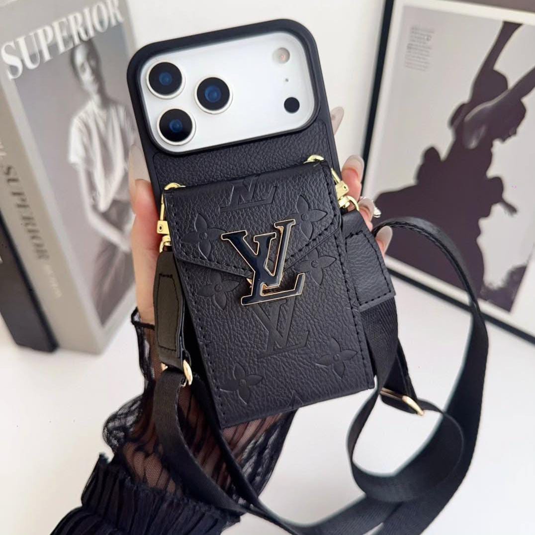 Luxury Phone Case with Card Holder For iPhone 12-17 Series