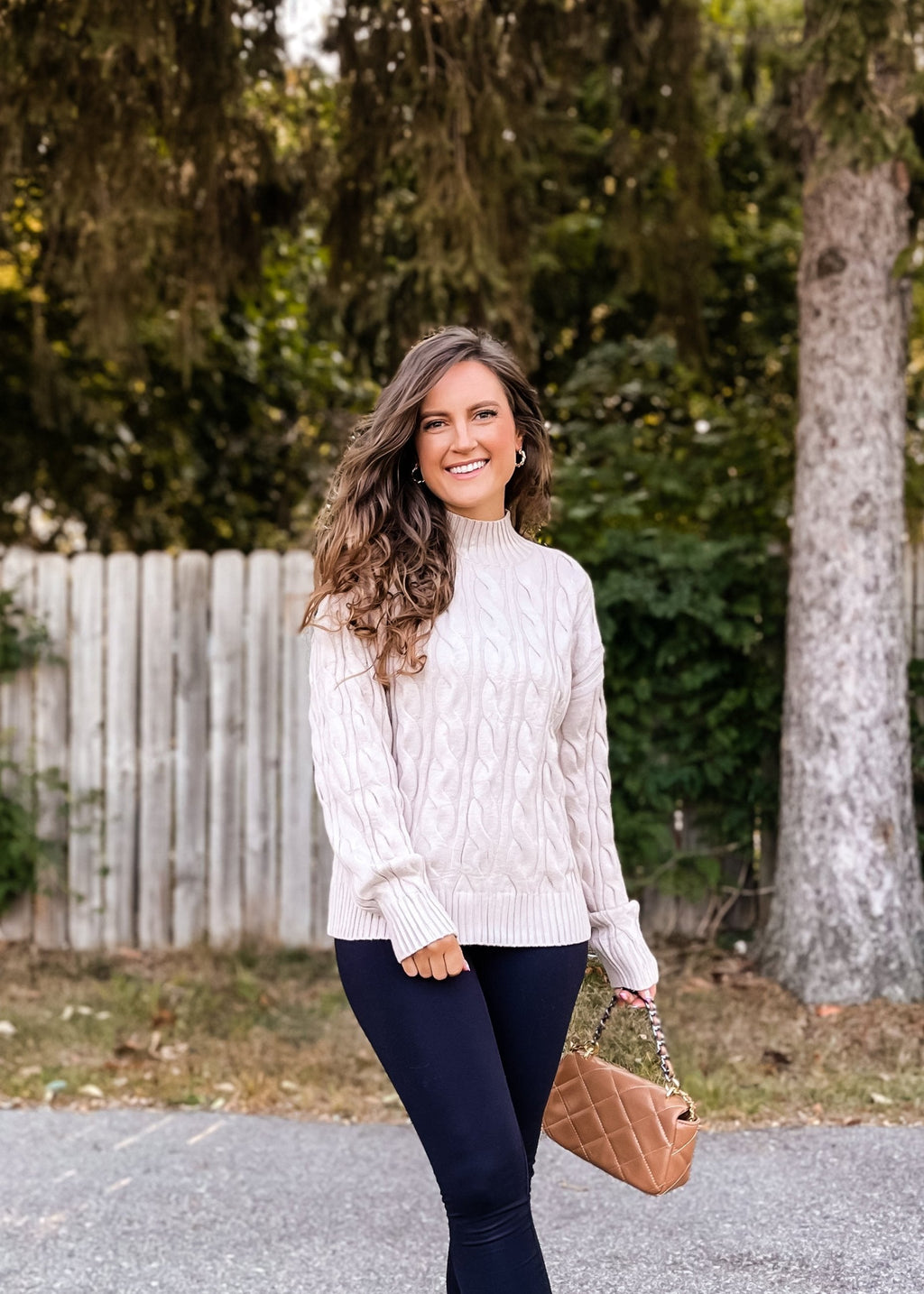 Luxuii Long Sleeve Mock Neck Solid Chunky Pullover Sweater
