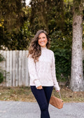 Luxuii Long Sleeve Mock Neck Solid Chunky Pullover Sweater