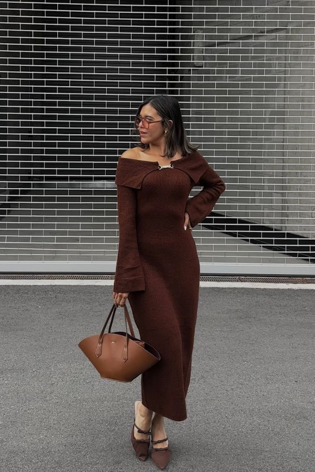 Luxuii Off Shoulder Sweater Bell Ribbed Knit Bodycon Dresses