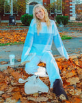 Luxuii Long Sleeve Crew Neck Striped Color Block Oversized Sweater