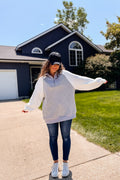 Luxuii Oversized Sweatshirts Half Zip Long Sleeve Pullover Tops
