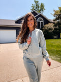 Luxuii Zip Up Long Sleeve Sweatshirt Wide Leg Sweatpants Outfits