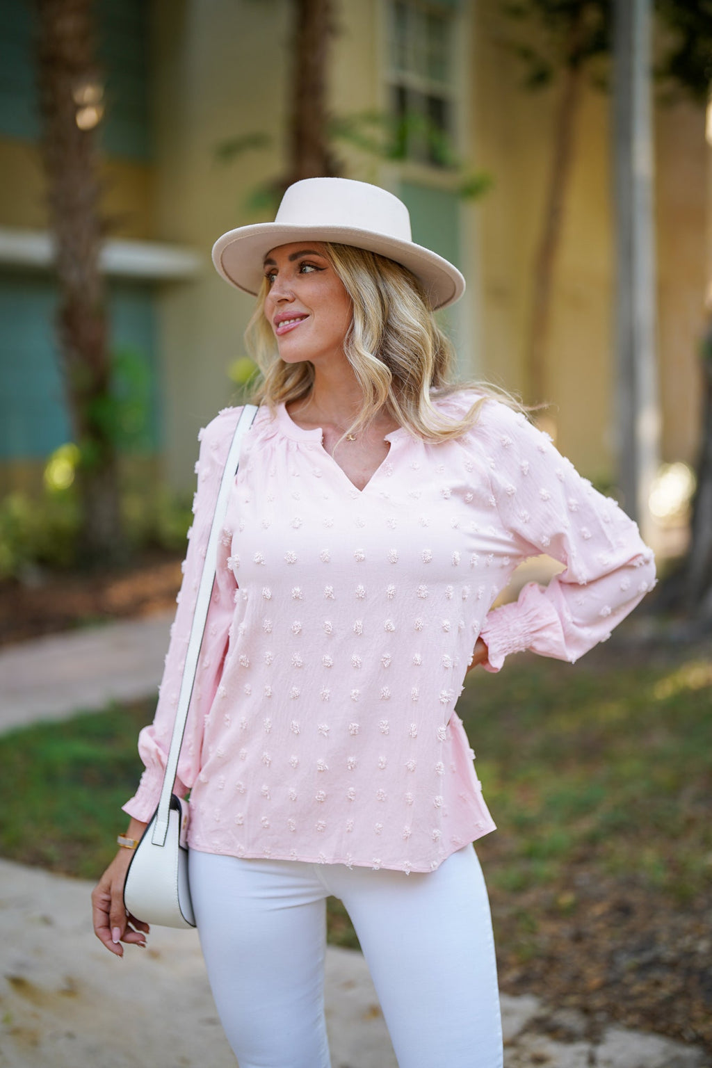 Luxuii Blouses Loose Long Sleeve Business V Neck Trendy Top