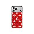 Red Monogram MagSafe Case for iPhone 12-17 Series