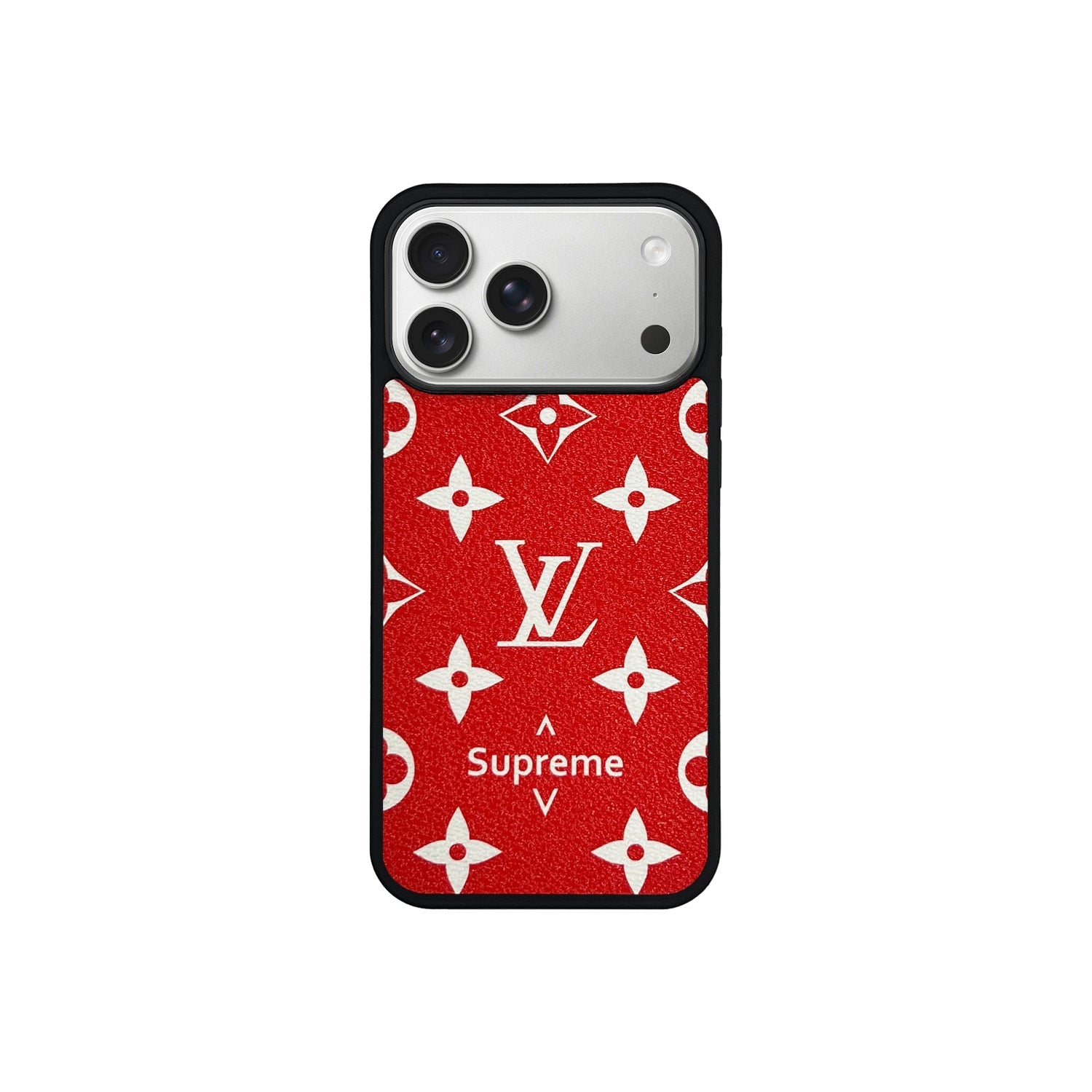 Red Monogram MagSafe Case for iPhone 12-17 Series