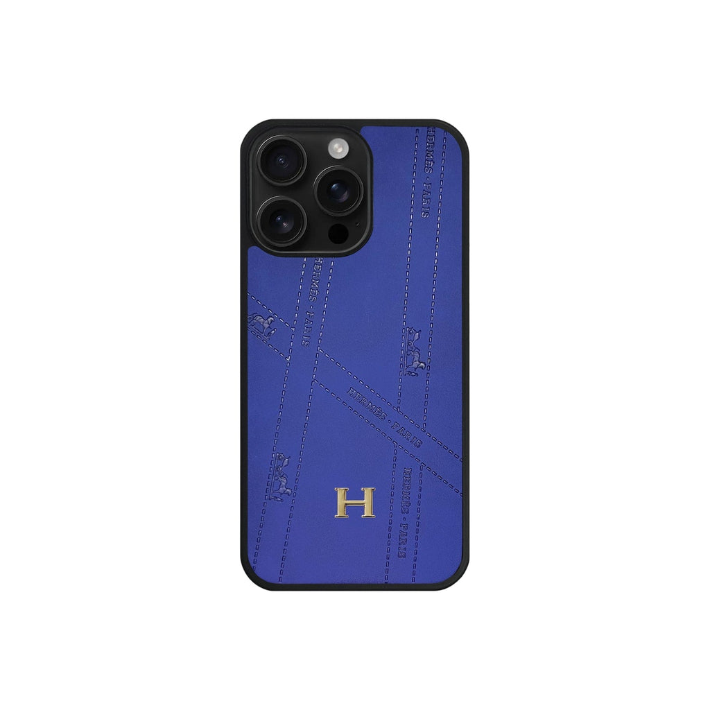 Premium Leather Style Case with Metal H-Logo for iPhone 12 - 17 Series