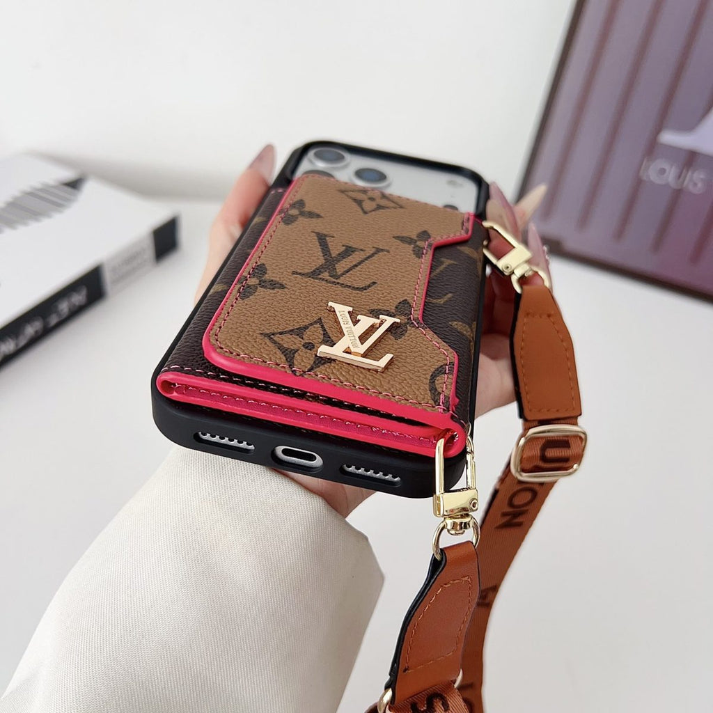 Luxury Leather Wallet Card Holder Phone Case For iPhone 13-17