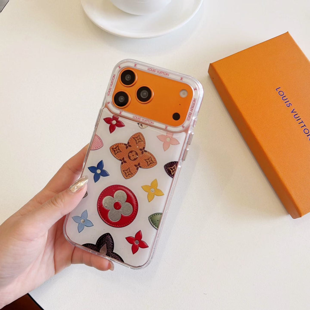 Multicolor Monogram White Case iPhone