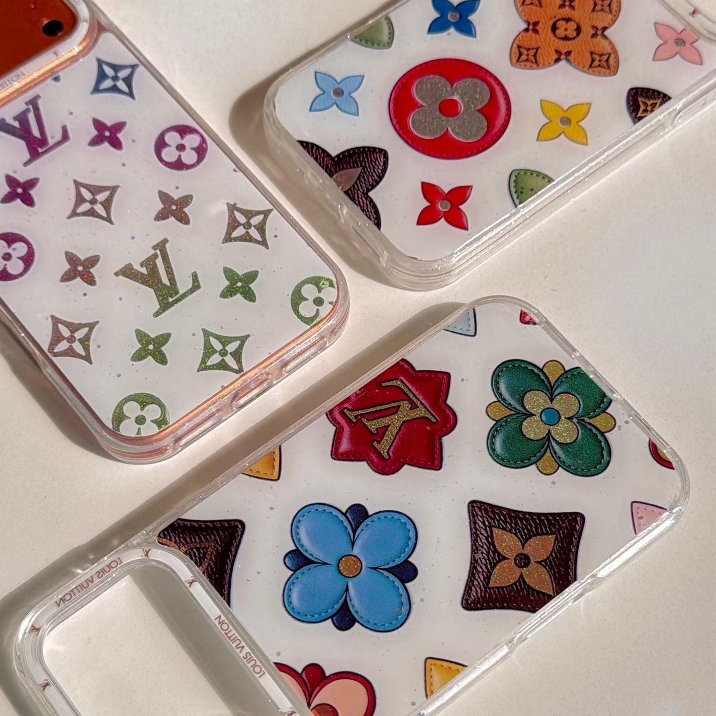 Multicolor Monogram White Case iPhone
