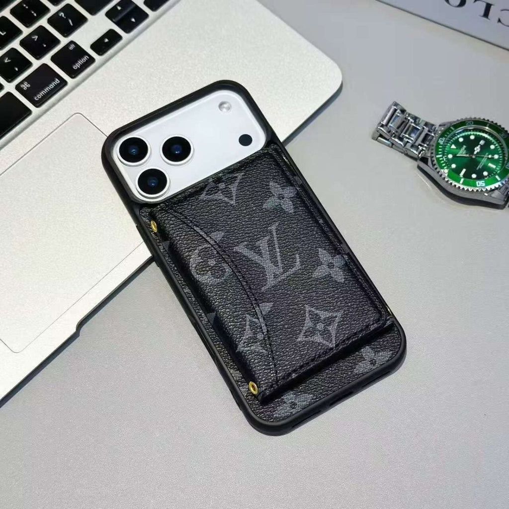 Luxury Card Holder Wallet Style Phone Case for iPhone 12-17 Series