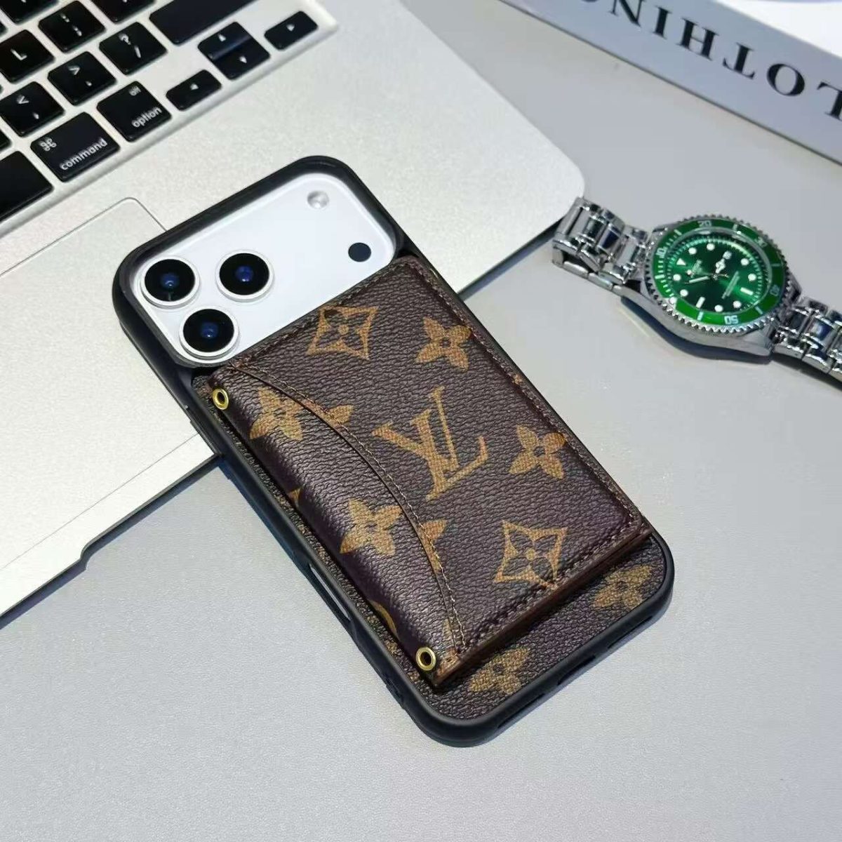 Luxury Card Holder Wallet Style Phone Case for iPhone 12-17 Series