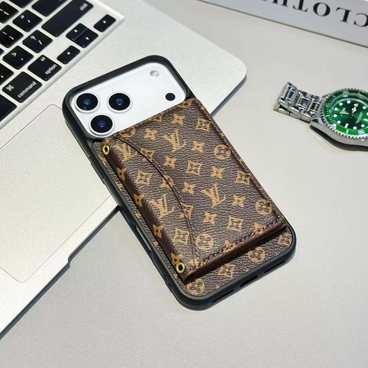 Luxury Card Holder Wallet Style Phone Case for iPhone 12-17 Series