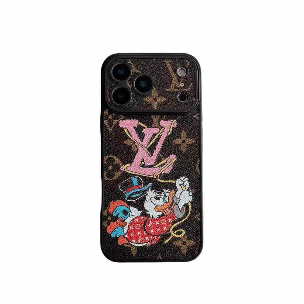 Character Collaboration Monogram Phone Case for iPhone 13-17 Series