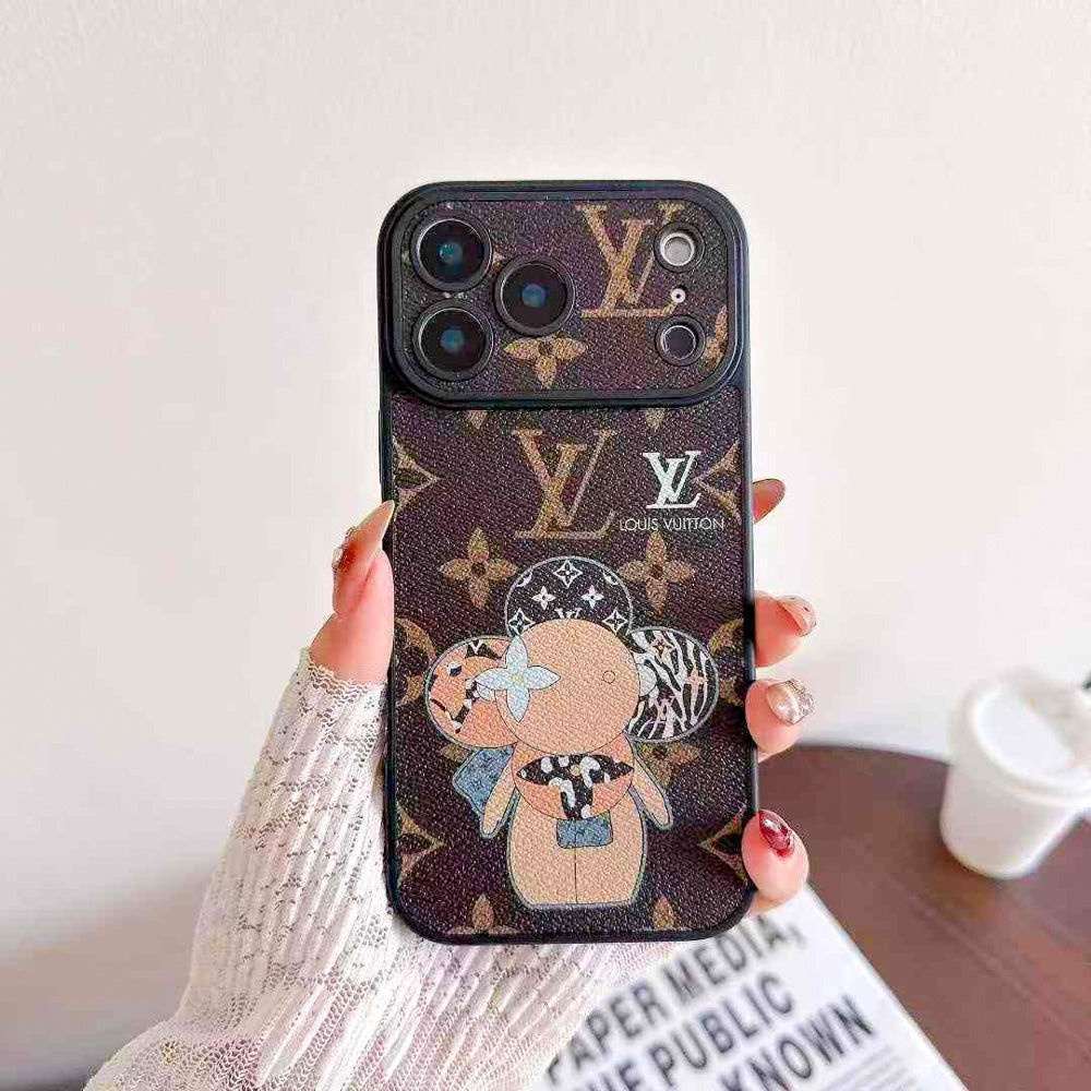 Character Collaboration Monogram Phone Case for iPhone 13-17 Series