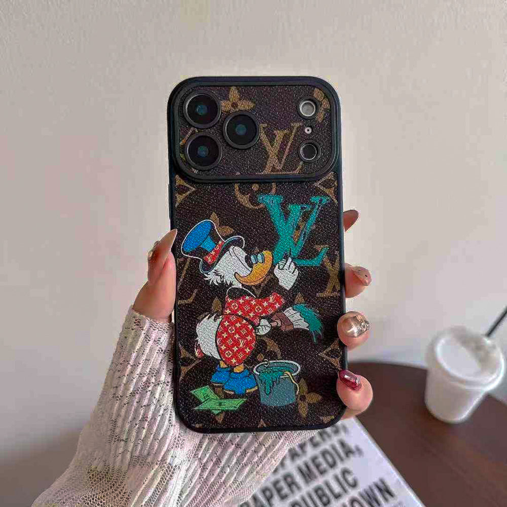 Character Collaboration Monogram Phone Case for iPhone 13-17 Series