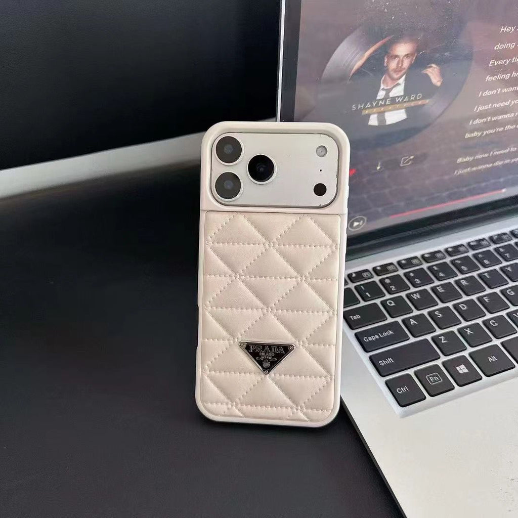 Luxury Quilted Leather iPhone Case