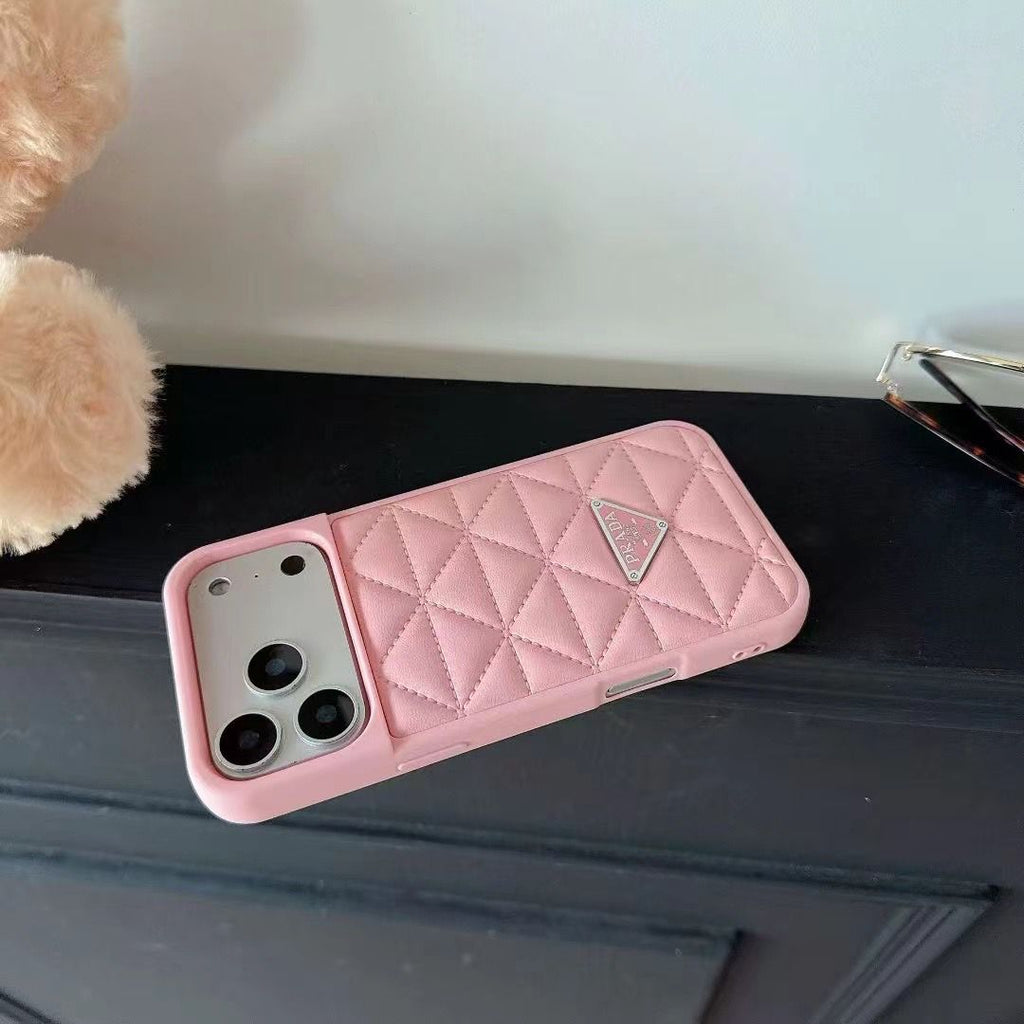 Luxury Quilted Leather iPhone Case