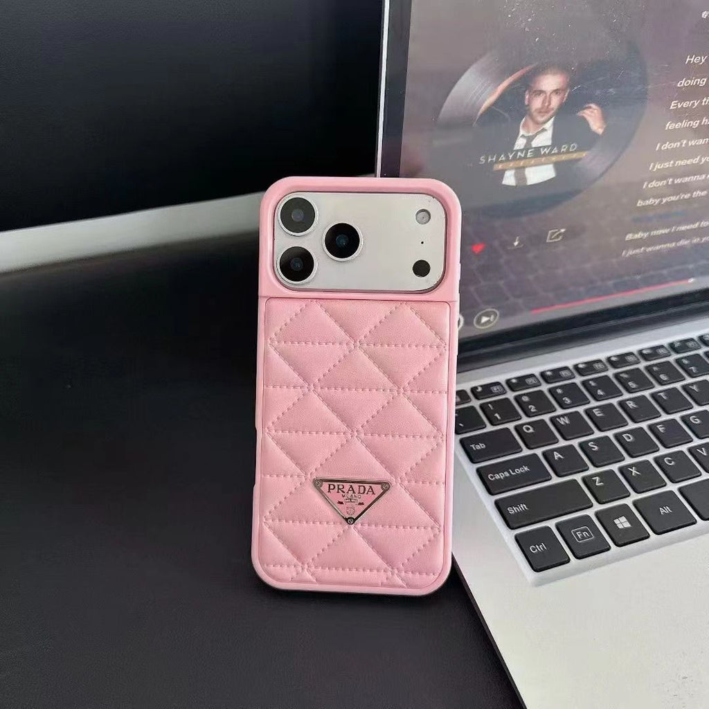 Luxury Quilted Leather iPhone Case