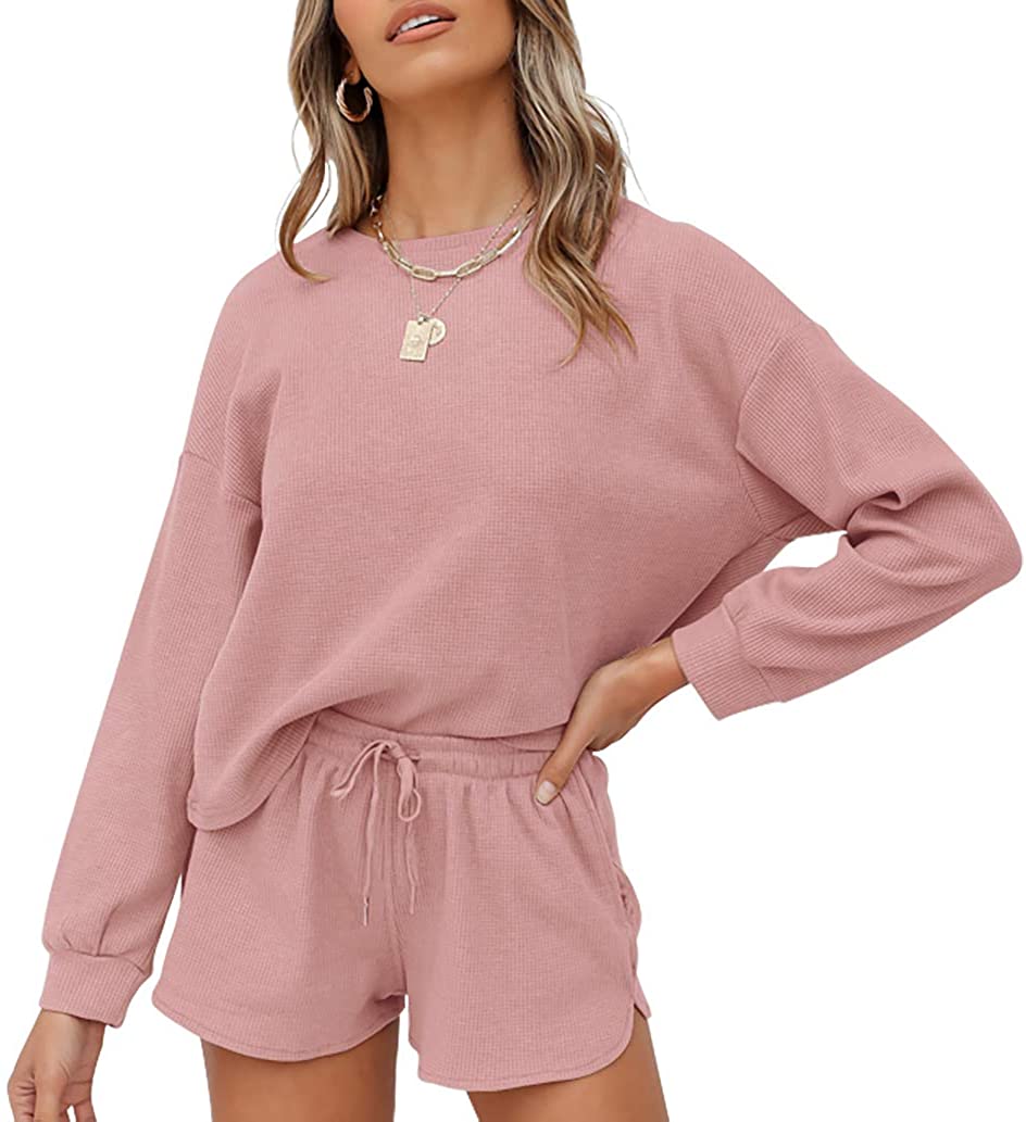 Luxuii Waffle Knit Lounge Pajama Set