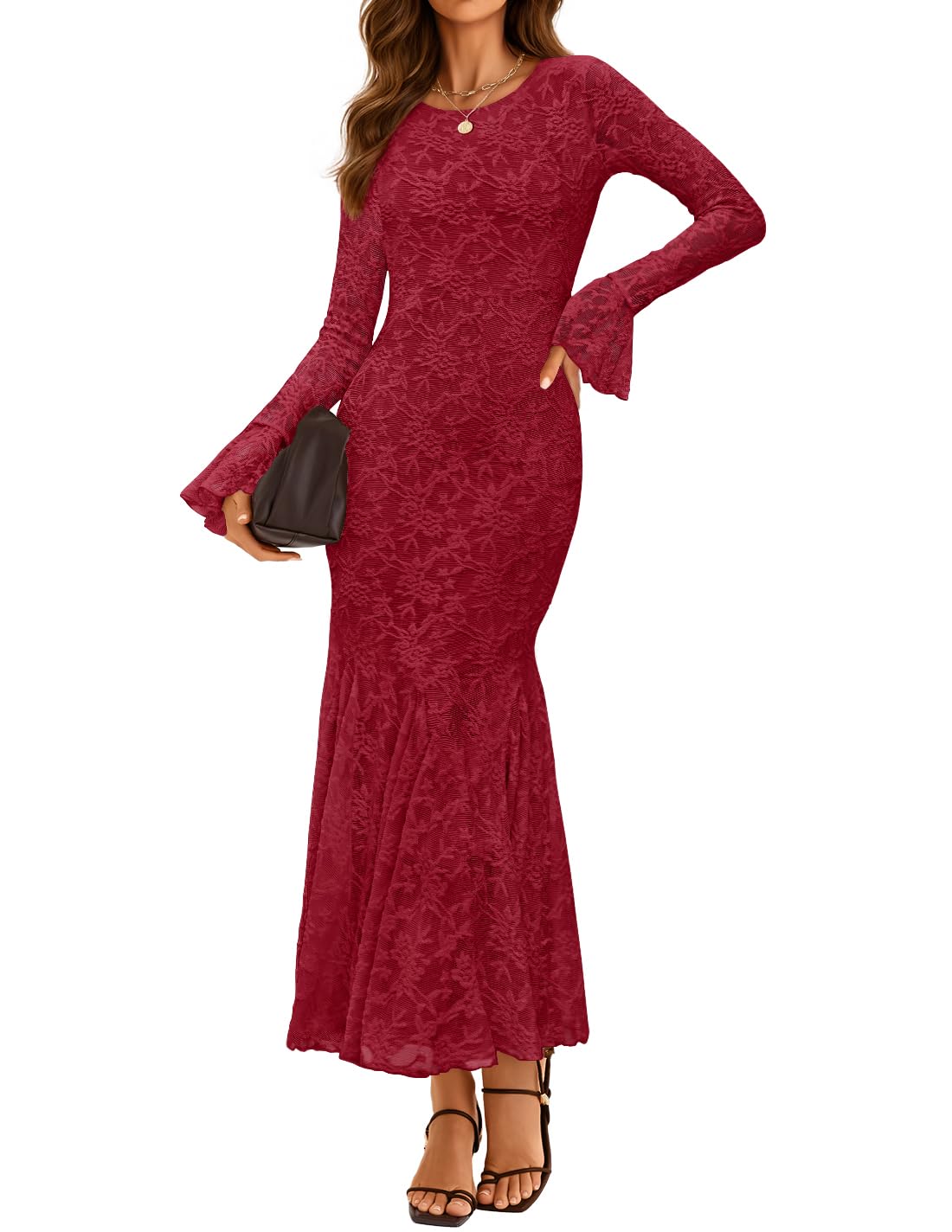 Luxuii Bodycon Fall Fashion Floral Sexy Mermaid Wedding Dresses
