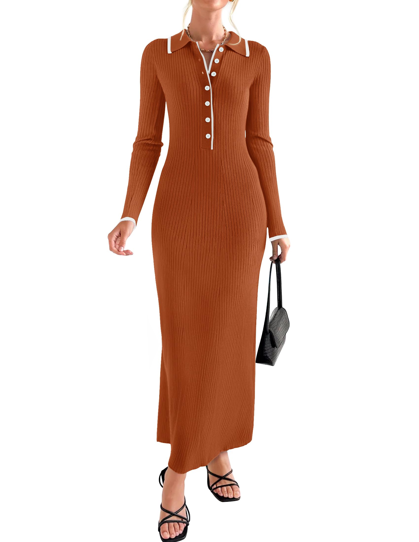 Luxuii V Neck Ribbed Knit Casual Formal Cocktail Bodycon Dresses
