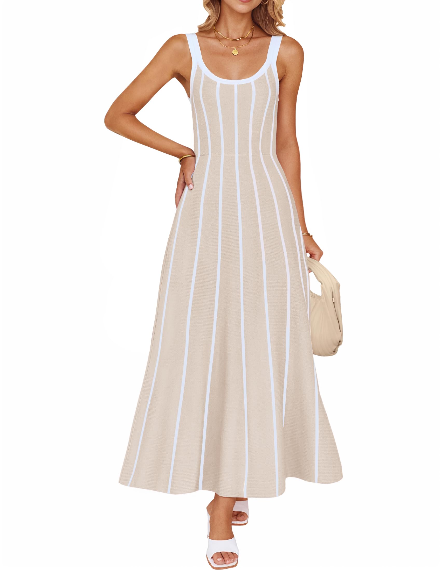 Luxuii Knit Casual Elegant A Line Swing Long Dresses
