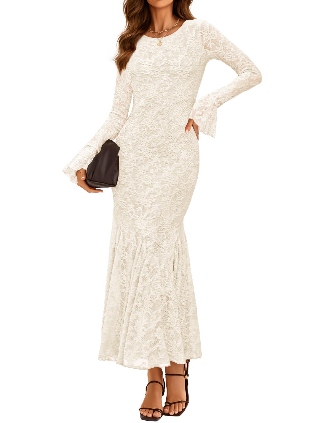 Luxuii Bodycon Fall Fashion Floral Sexy Mermaid Wedding Dresses