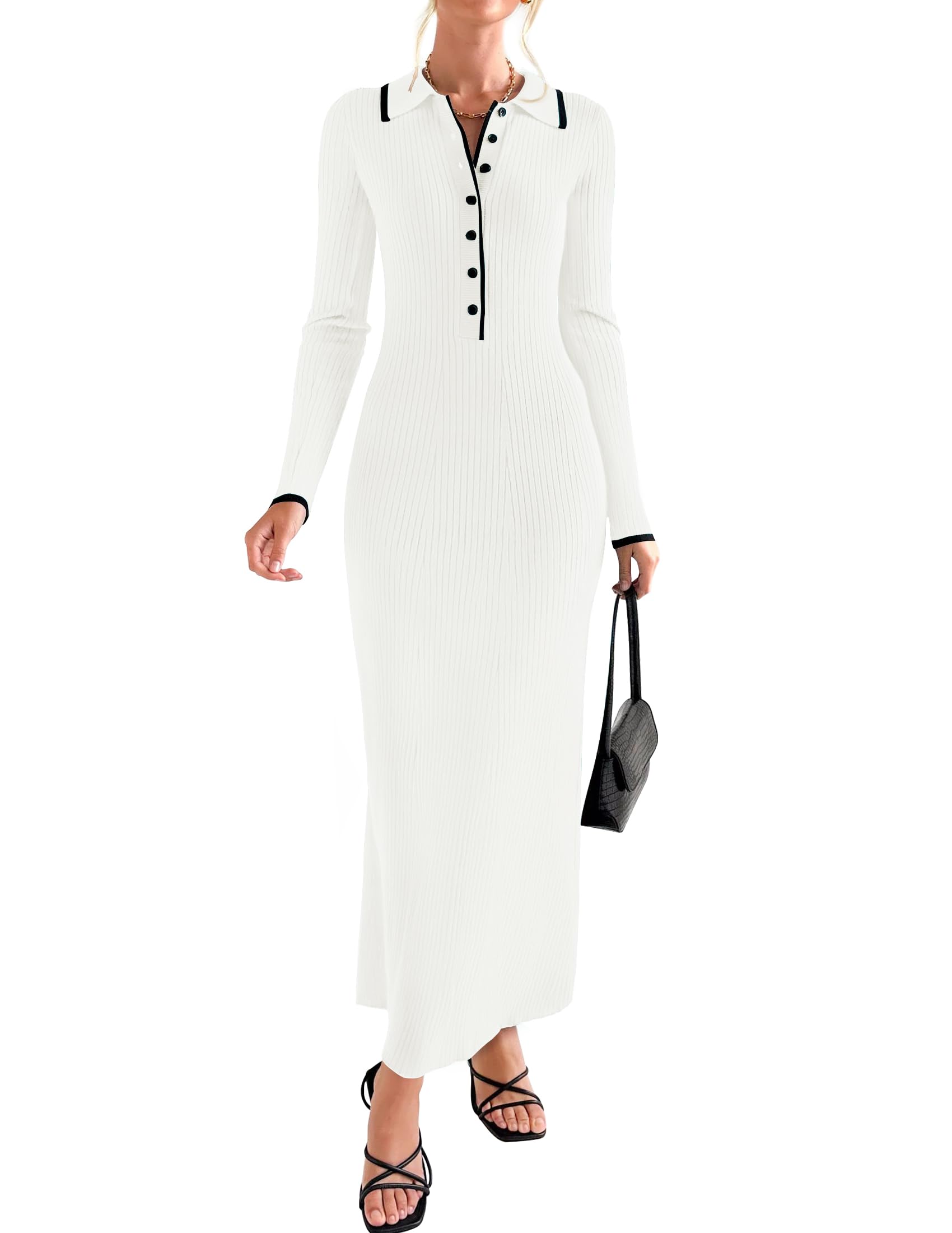 Luxuii V Neck Ribbed Knit Casual Formal Cocktail Bodycon Dresses