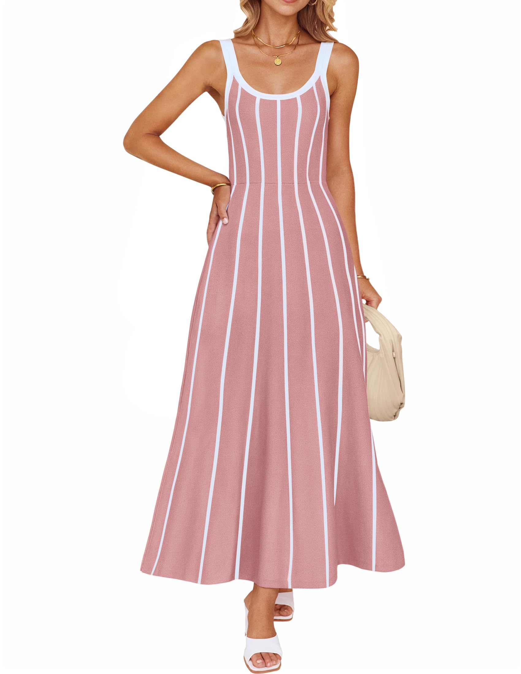 Luxuii Knit Casual Elegant A Line Swing Long Dresses