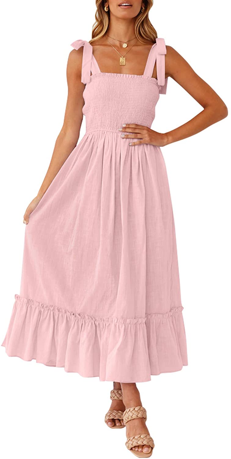 Luxuii Spaghetti Strap Ruffle Maxi Dress