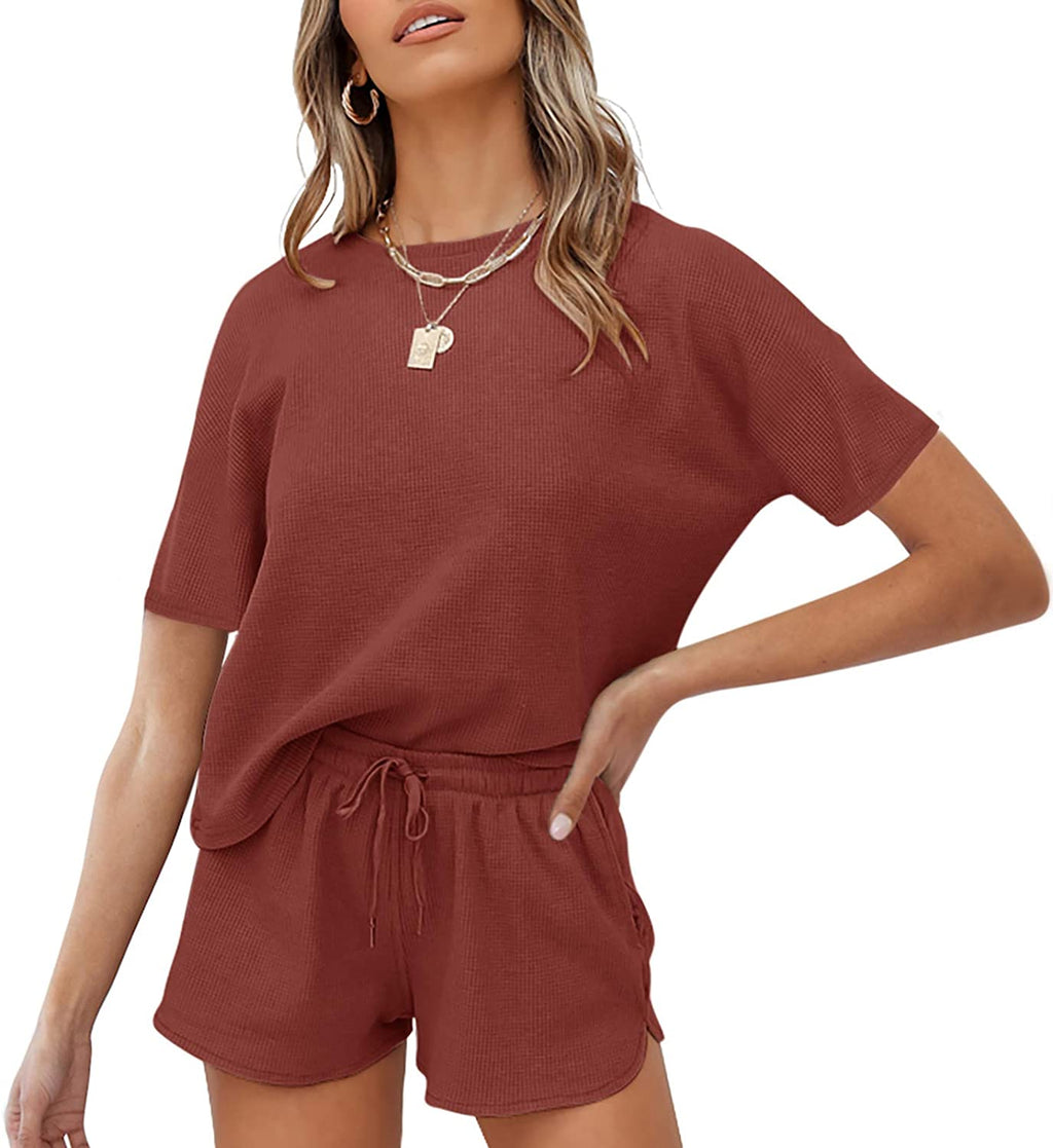 Luxuii Waffle Knit Lounge Pajama Set