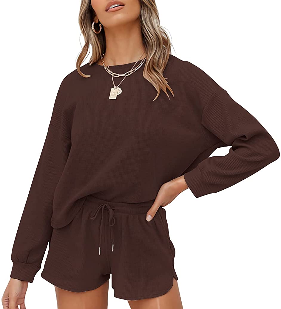 Luxuii Waffle Knit Lounge Pajama Set