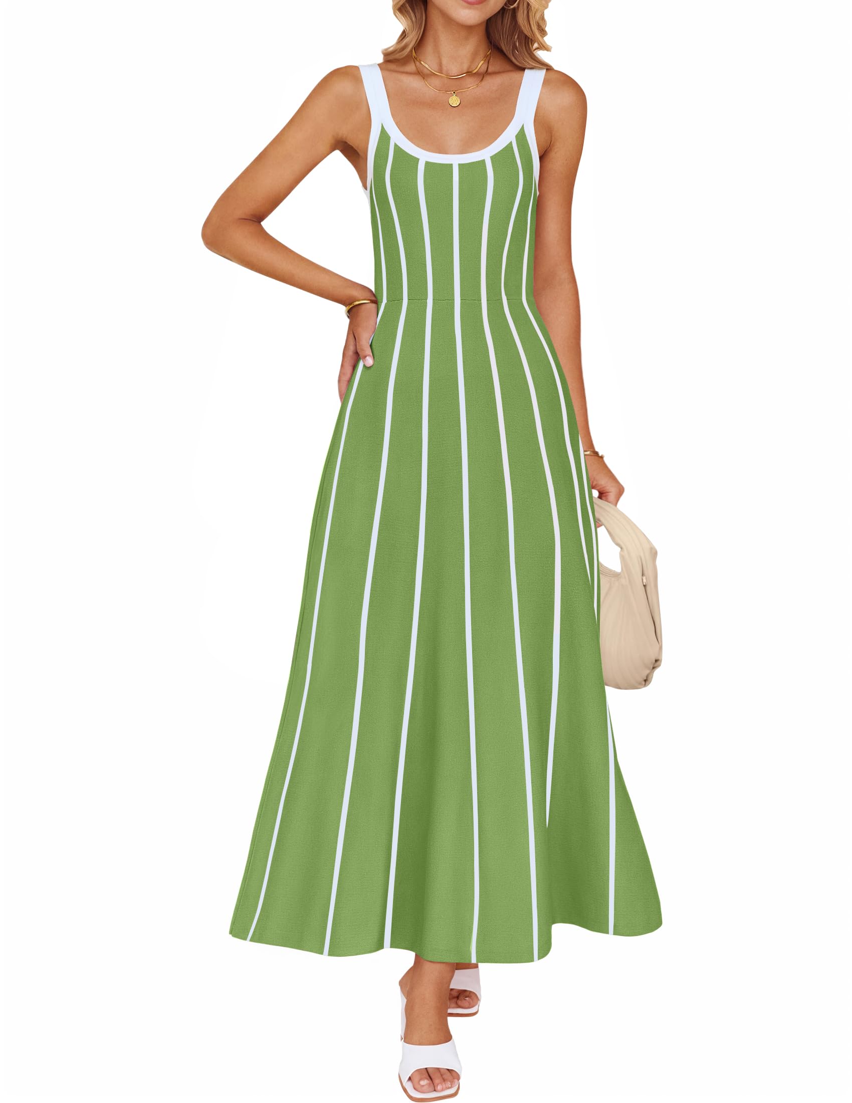 Luxuii Knit Casual Elegant A Line Swing Long Dresses
