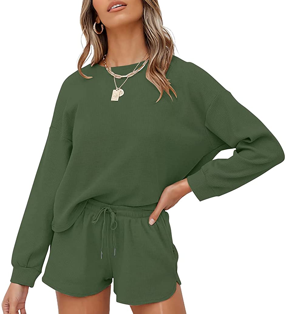 Luxuii Waffle Knit Lounge Pajama Set