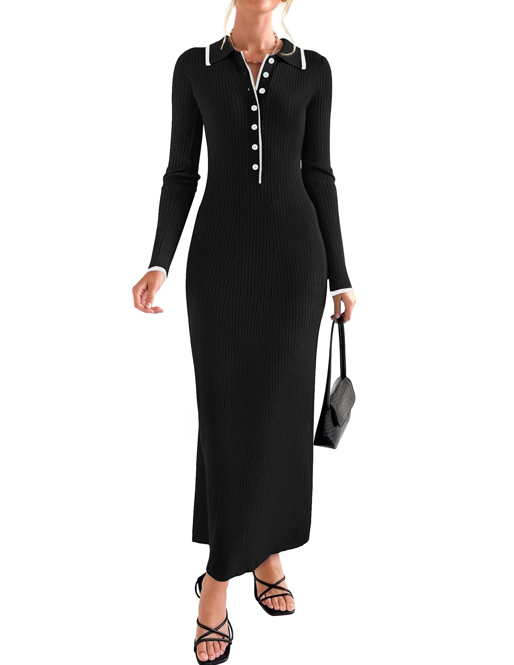 Luxuii V Neck Ribbed Knit Casual Formal Cocktail Bodycon Dresses